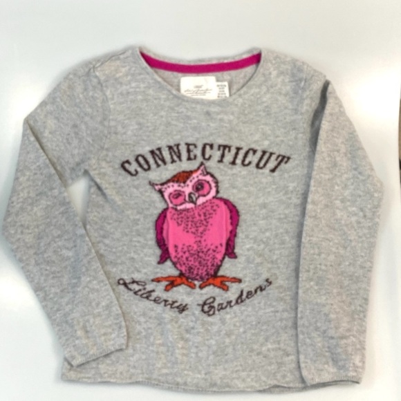 H&M Sweater Girls Size 6-8y Grey with Owl - Picture 1 of 9